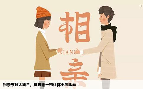 相亲节目大集合，挑选哪一档让你不虚此看